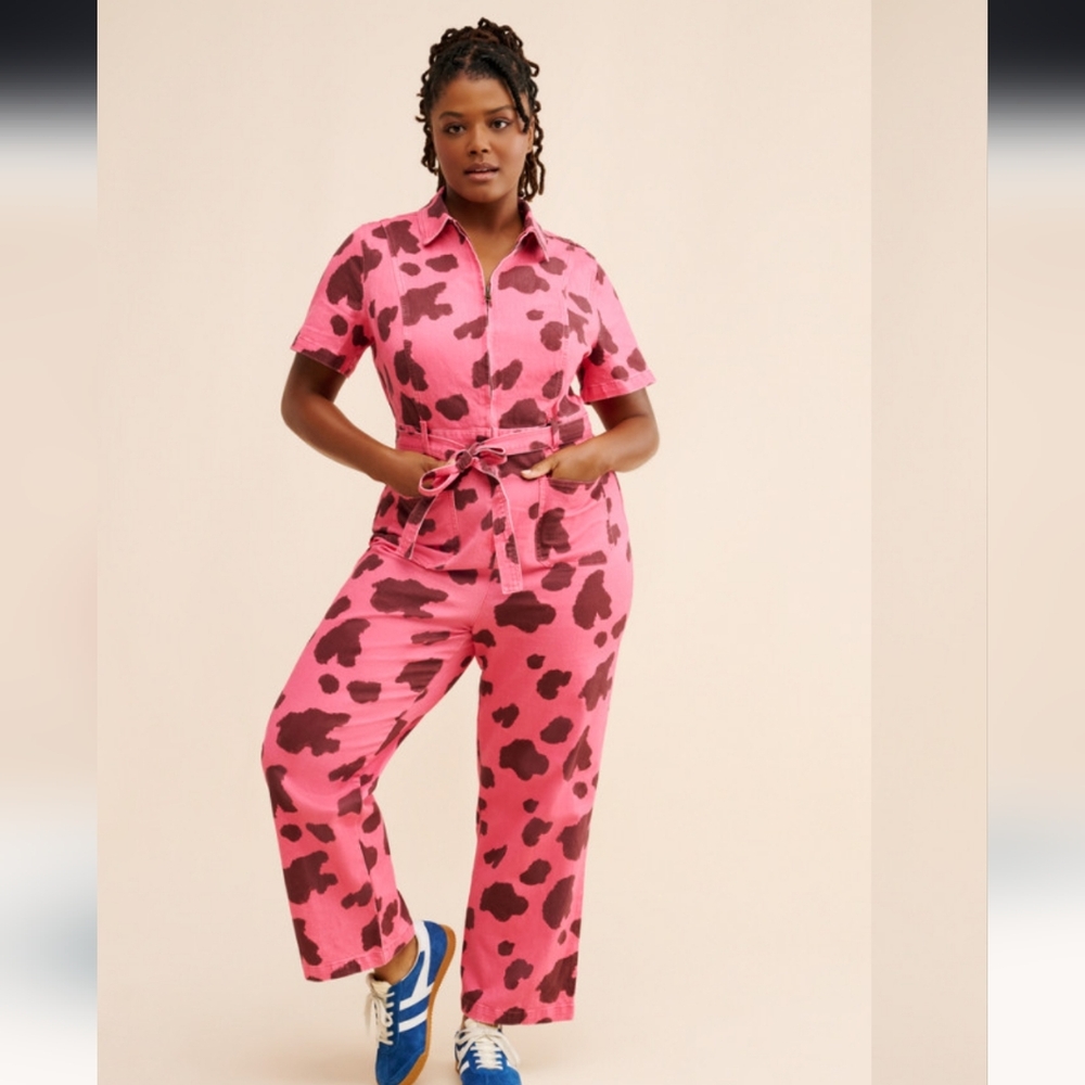 Rachel Antonoff Pink Patterned Jumpsuit